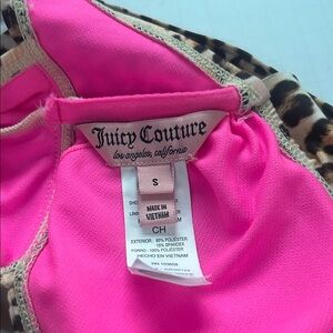 Juicy Couture swim one-piece ruffle trim Pink / Brown animal print S